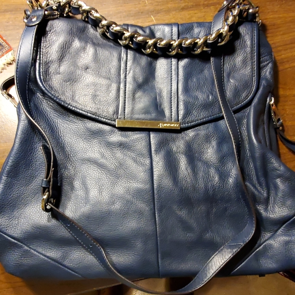 B. Makowsky Large Navy Handbag